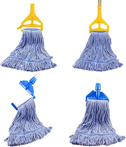 Nat Industriële Zware Commerciële Mop Hoofd Vervanging Doorgelust-End String Nat Stofdoek Mop