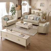 Modernes Minimalistisches Europäisches Luxus-Sofa, Komfortables Gebogenes Ledersofa mit Massivholz-Goldkante, Villen-Wohnzimmer-Sofagarnitur