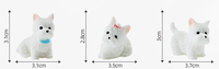 Vente en gros statue de jardin miniature figurine d'animal en résine chien Husky west highland blanc terrier figure ornement sculpture moderne