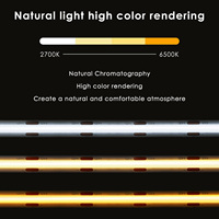 Tira de Luz LED COB de 12V 24V con Clasificación IP20, 8mm 320LED/m, con Control Remoto y PCB de Cobre
