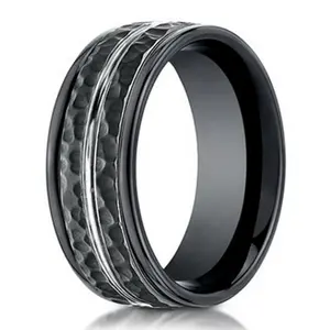 Оптовая продажа, мужские ювелирные изделия, 8 мм, черное покрытие, кобальтовое хромовое кольцо