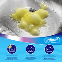 Infiniti 24 Comprimés – Approvisionnement d'un an – Désodorisant efficace au citron pour évier de cuisine et nettoyant pour canalisations d'évier