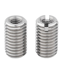 Custom Stainless Steel Inch Thread Inserts Fully Threaded Right Hand ISO Standard Inside and Outside Threaded Bushing Screw