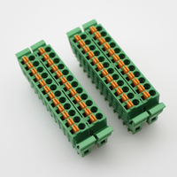 15EDGKNHCG KF2EDGKNHG Connecteur à poussoir séparable sans vis à double couche PCB 3,5 mm 3,81 mm vert à ressort