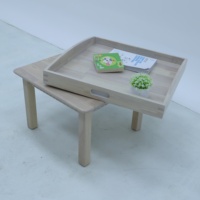 Meubles de centre d'activités pour enfants, chaises en bois massif pour garderie, tables à jouets, tables carrées à quatre pieds