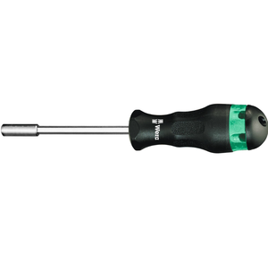 Poignée de tournevis Wera 1/4'' avec anneau de retenue et aimant : <span class=keywords><strong>Porte</strong></span>-embouts professionnel sécurisé pour une fixation polyvalente et rapide - Product Image 1