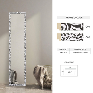 Homco thiết kế trang trí tầng thường vụ MDF gương Zebra khuôn mẫu cửa treo gương cho phòng ngủ - Product Image 4