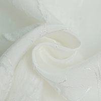 Échantillon 1M de tissu à fleurs coupées en mélange viscose, coton, lin et lyocell 180/185 GSM