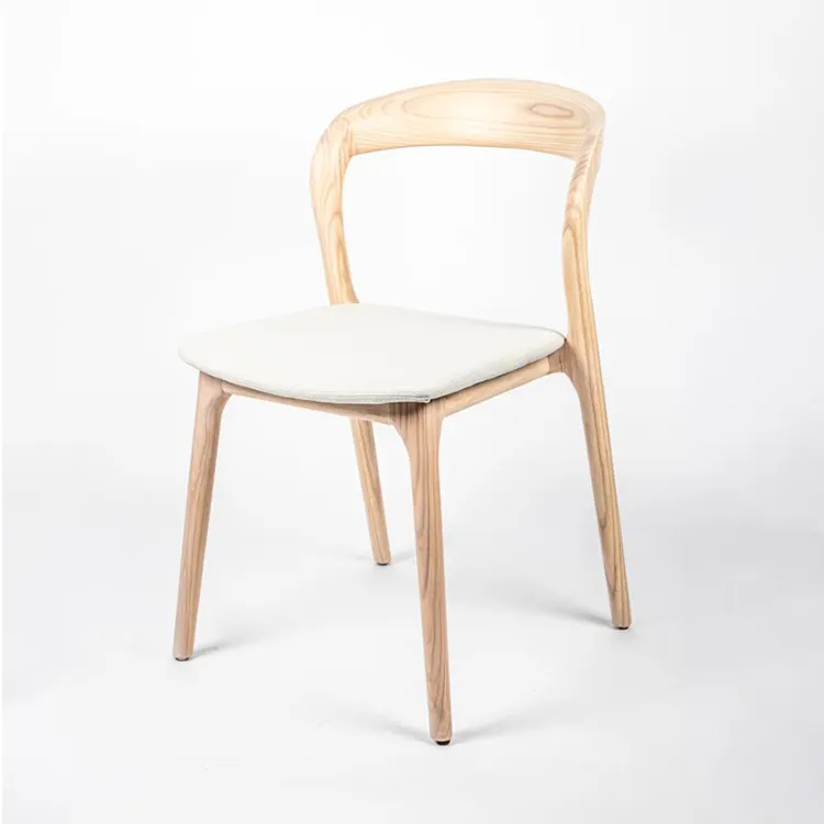 Orange furn Home Restaurant Anwendung passen mit nordischen Tisch stapelbaren Holz stuhl zum Essen