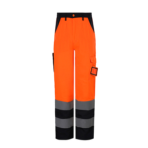 Outdoor Fluoreszierende Orange Arbeitsuniform Reflektierende Autowartungs-Sicherheitskleidung OEM Gärtner Cargohosen für Herren - Product Image 2