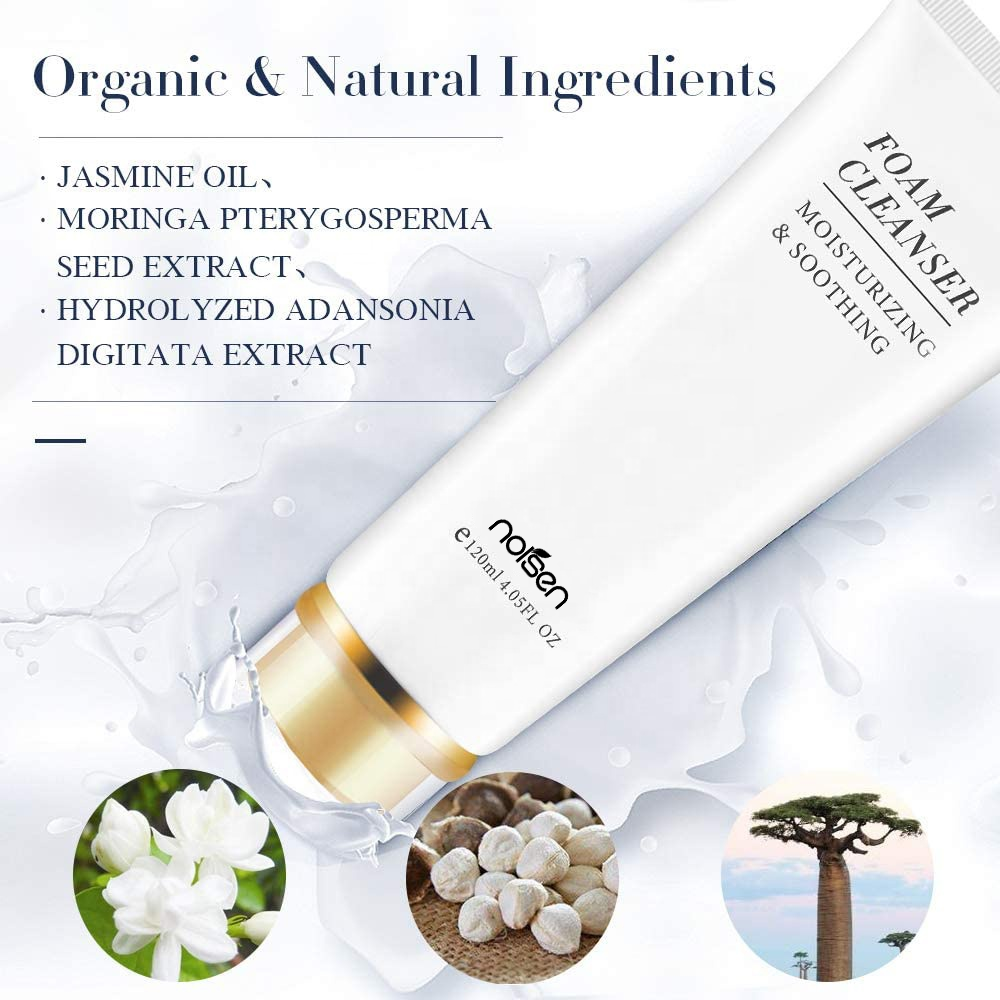 Hot Selling Top Quality Natural Organic Skin Care Face Wash Oil Control Makeup Removal Amino Acid Foam Facial Cleanser