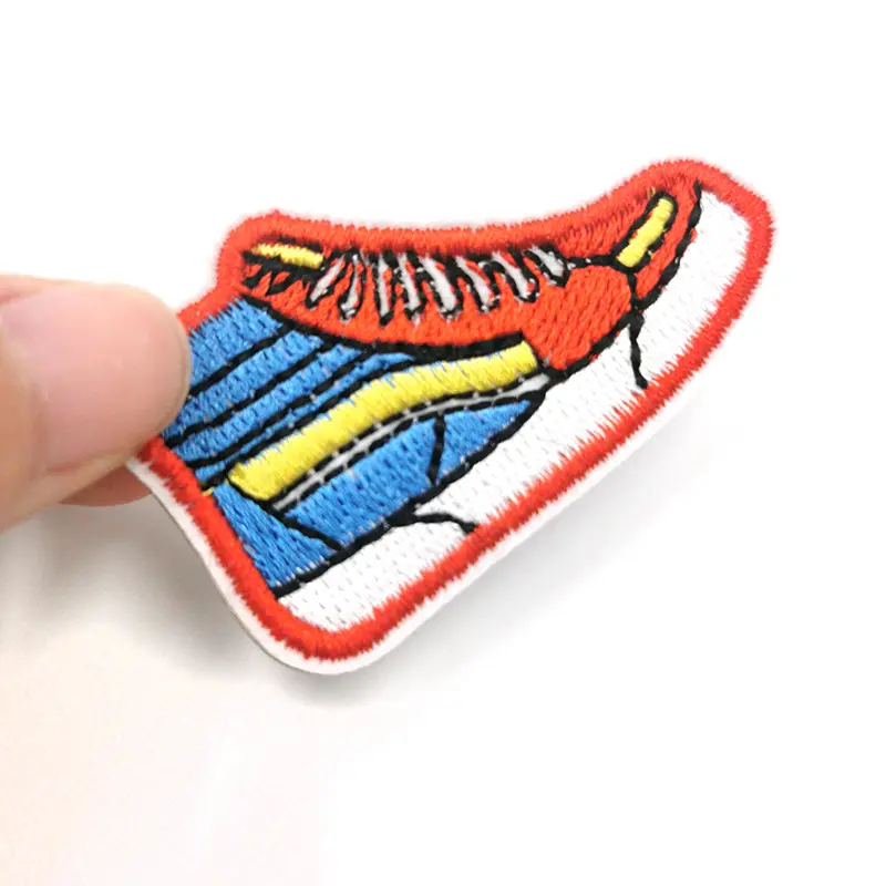 Fashion Style Heat Transfer Patches Lovely Patches for Jackets Little Shoes Embroidered Patchs Fabric PVC Polyester Embroidery