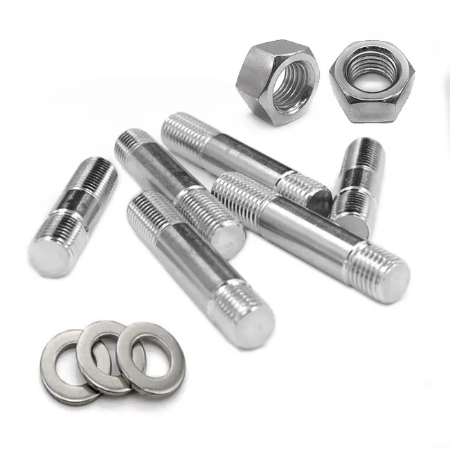 China Professional manufacturer 304 stainless steel stud bolts m18 m20 stud bolts nuts and washers