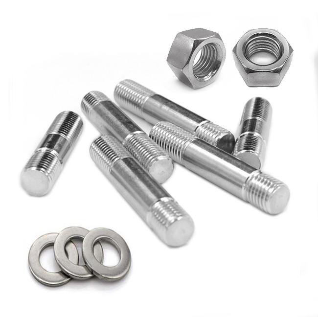 China Professional manufacturer 304 stainless steel stud bolts m18 m20 stud bolts nuts and washers