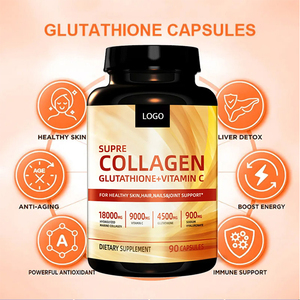 China Fabricante Atacado Pele Whitening Cápsulas Glutationa Halal Hidrolisado Colágeno Peptídeos Vitamina c Cápsula Suplemento - Product Image 4