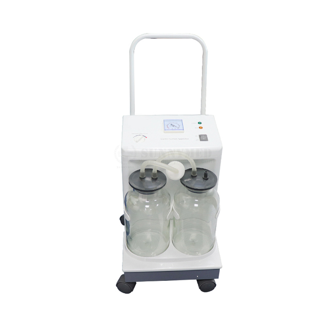 SY-I050-3 Double Bottles Suction Trolley Unit Machine Medical Electric Suction Pump Apparatus Aspirator Vaccum Suction Machine