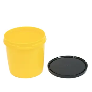 Customized 4 liter Plastic Barrel Bucket Collection Stacking Chemical Waste Solution round Bucket With Cover