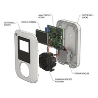 Wattzing-11kw Nuevo Cargador Rápido para Vehículos Eléctricos (VE) de 11kW, 22kW, Tipo 2, con APP Móvil y Wi-Fi, 16A, Trifásico, Montaje en Suelo, Marca NJE