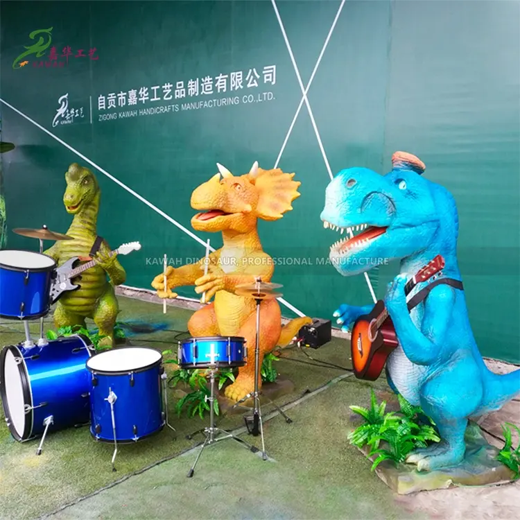 Dinosauri carino Music Band Animatronic Dinosauri per il Parco di Divertimenti