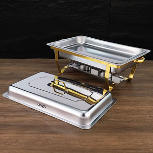 <span class=keywords><strong>Plat</strong></span> à chafing en acier inoxydable grande capacité 11L pour buffet, chauffe-plats pour hôtels, restaurants, fêtes, événements religieux - Product Image 4