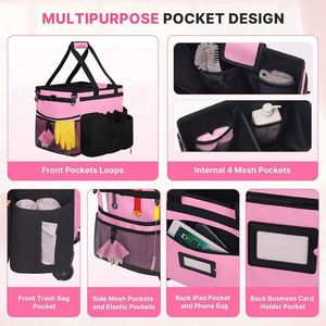 Sac de rangement pour pique-nique en toile imperméable de haute qualité, personnalisé, avec roulettes amovibles et chariot détachable - Product Image 5