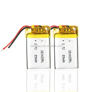 Zongemak Sebattery Groothandel Oplaadbare 3.7Volt Li Polymeer Kleine Lipo Akku 301425 80Mah 3.7V Lithium Ion Batterij