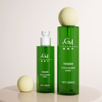 Nouveaux Packs de Soins de la Peau 100ml 200ml Vert Essentiel avec Flacon Vaporisateur à Brume Fine et Bouchon Rond Cylindrique pour le Visage