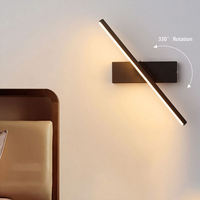 Lampe murale moderne à lumière rotative, intérieur 330 °   Éclairage mural pour couloir, chambre à coucher, salon, salle de bain