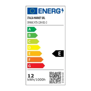 Lampada LED R7s 12W 118mm, efficiente, lunga durata; ideale per l'illuminazione interna ed esterna, risparmia energia. - Product Image 3