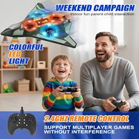 EPT Avion en mousse télécommandé 2,4 G RC, jouet d'avion télécommandé pour enfants et adultes avec effets lumineux pour le plaisir en plein air