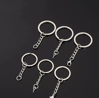 Kit de porte-clés en métal YS 25/30 mm avec anneau de clé, mousqueton et connecteurs à vis pour accessoires de bijoux DIY et outils de moulage