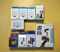 Lampe LED portable pour téléphone portable à prix avantageux avec clip durable, 3 niveaux de luminosité, lumière d'enregistrement vidéo pour selfies