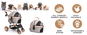 Poussette de luxe en aluminium pour animaux de compagnie, poussette pour chien, grande poussette portable pour animaux de compagnie, poussette légère pour chien, poussettes pour animaux de compagnie - Product Image 4