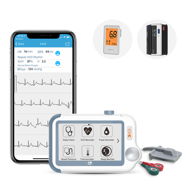 Viatom Checkme Suit Human Blood Glucose Meter Manual Aneroid Sphygmomanomete Pocket Vital Sign Monitoring Devices