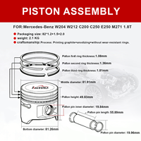 RACEORLY 2710305117 Jeu de pistons 82 mm pour Mercedes-Benz M271 W204 1.8T S204 W212 A207 R172 C200 C250 E250