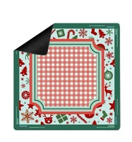 Tapis de Mahjong de Noël Vert Personnalisé, Housse de Table de Mahjong, Housse de Table de Mahjong Américain à Carreaux Rouges, Cadeau de Jeu
