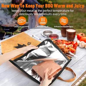 <b>BBQ</b> Meat Blanket for Resting Meat Reusable Insulated Brisket Resting Blanket 21 Inches <b>Foldable</b> Meat Resting Bag for <b>BBQ</b> - Product Image 4