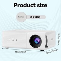 Nouveau mini projecteur M3S, home cinéma portable, LED HD 1080p 3D, écran géant intégré CRT, adapté à plusieurs personnes pour regarder