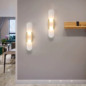Hullxine Luxury Modern Interior Vertical High-End Iron Marble LED Dimmable Wall <strong>Sconce</strong> <strong>Light</strong> for Home Office Hotel Villa - Product Image 3