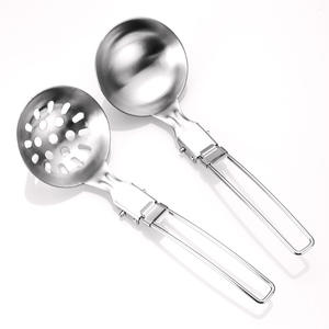 Utensilios de Cocina Portátiles de Acero Inoxidable 304 para Picnics al Aire Libre, Camping, Espátula para Saltear, Olla, Vajilla Plegable para Camping - Product Image 2