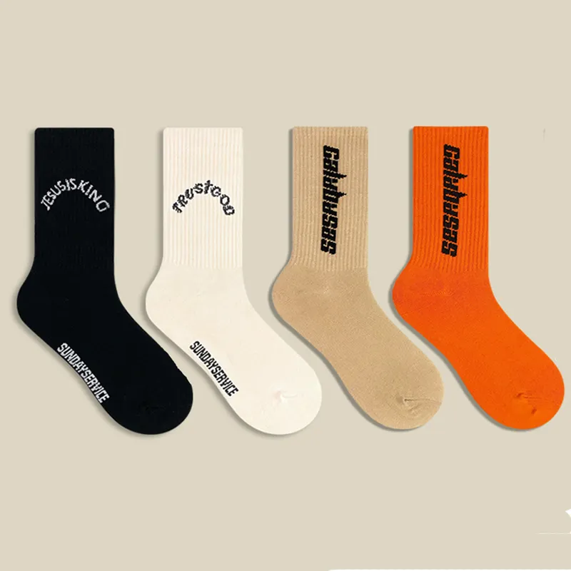 Calcetines deportivos de algodón con logo personalizado para skateboard, medias de alta calidad con diseño de cojín suave