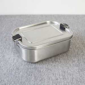 Amazon hot sale Portable kids Metal Stainless Steel Bento Lunch Box