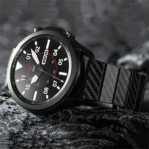 Bracelet de montre de luxe CAOWTAN pour <span class=keywords><strong>Huawei</strong></span> <span class=keywords><strong>GT2</strong></span> 3 20mm 22mm pour bracelets de montre Samsung 4 5 <span class=keywords><strong>Pro</strong></span> bracelet à motif en Fiber de carbone classique - Product Image 5