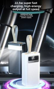 פונקציות מרובות חוצות מהירות טעינה מהירה סולרית בנק 30000mah 40000mah 50000mah 60000mah עם אור led בהיר - Product Image 2