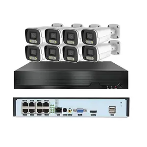 Direct Factory Price Complete kit With 8Pcs 2K IP Cameras Dual-code Compression Technique