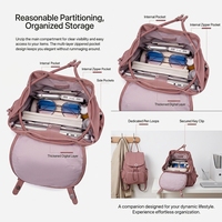 Sac à dos de voyage décontracté pour femmes, grande capacité, sac pour ordinateur portable avec plusieurs poches pour le travail, l'école et l'usage quotidien