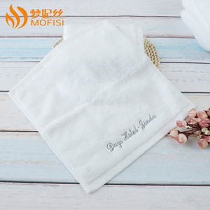 Serviettes de bain d'hôtel en pur coton blanc, carrées, moelleuses, brodées, fournitures hôtelières 32x32 35x75 70x140 cm - Product Image 4