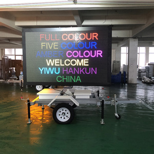 Affichage LED mobile sur remorque solaire Yiwu Hankun, pixels de 3 mm, couleur pleine, signalisation routière extérieure, étanche IP65, CMS intégré - Product Image 1