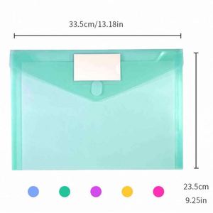 Plastic Poly Clear Document <b>Folders</b> <b>File</b> Envelopes Letter A4 Size Label Pocket Fashion Style Customizable Pattern Screen Printed - Product Image 5