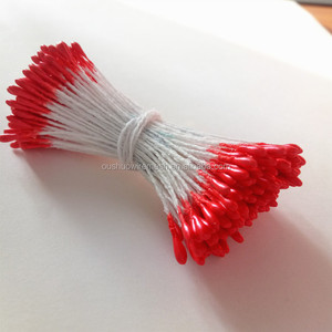 Dekoratif Düğün Desteği Özel İncili Pistil Çift Başlı Çiçek Yapay Çiçek Arka Plan Süsü Noel Yeni Yıl - Product Image 5
